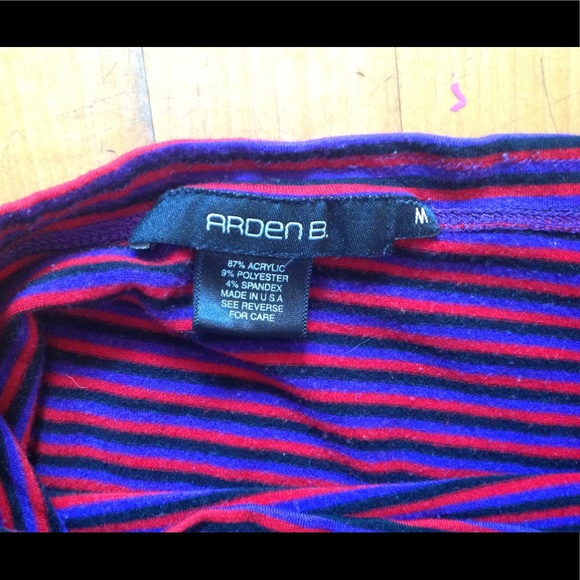 Arden B Striped Acrylic Multi-Color Skirt Size Med - Picture 4 of 9